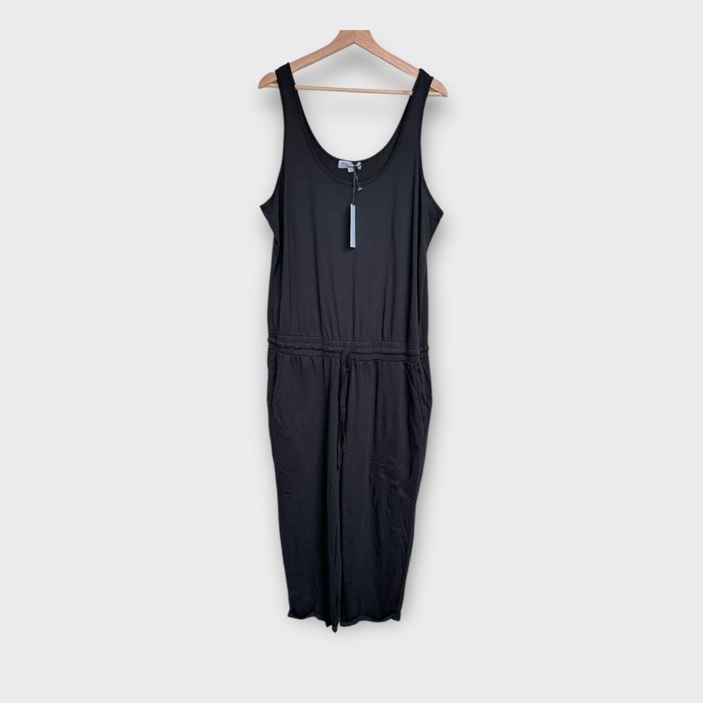 NWT Michael Stars Jumpsuit with Drawcord in Black, size 2X - Picture 2 of 6